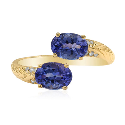 Gouden ring met AAA tanzanieten (CIRARI)