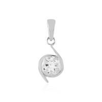 Zilveren hanger met een witte kwarts