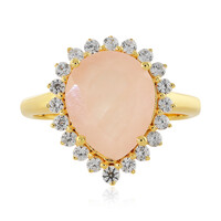 Zilveren ring met een rozen kwarts