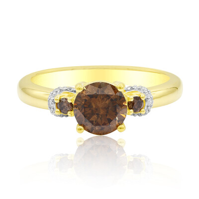 Gouden ring met een SI1 Argyle Cognac Diamant (Mark Tremonti)