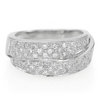 Zilveren ring met zirkonen