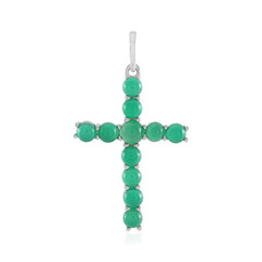 Zilveren hanger met een Groene onyx