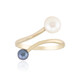 Zilveren ring met een Witte zoetwater kweekparel