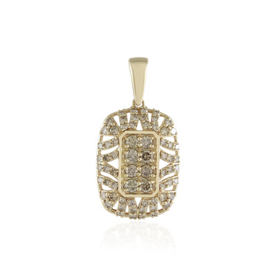 Gouden hanger met SI2 Champagne Diamanten