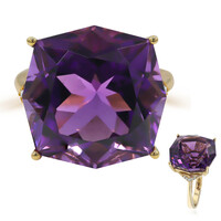 Gouden ring met een amethist (CIRARI)