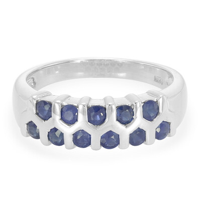 Zilveren ring met Laos saffieren