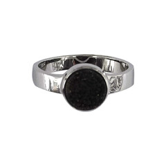 Zilveren ring met een Druzische Agaat