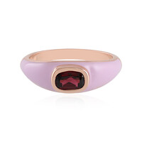 Zilveren ring met een framboos rhodoliet