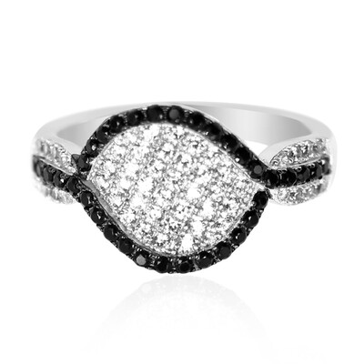 Zilveren ring met zirkonen