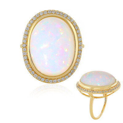 Gouden ring met een Welo-opaal