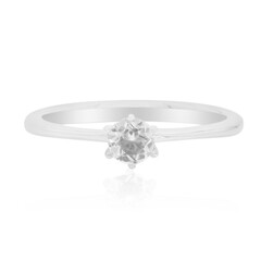 Zilveren ring met een witte topaas