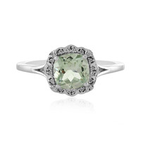 Zilveren ring met een groene amethist