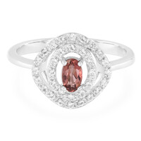 Zilveren ring met een roze toermalijn