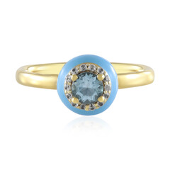 Zilveren ring met een Zwitsers-blauwe topaas