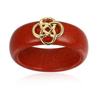 Zilveren ring met een rode jaspis