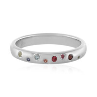 Zilveren ring met saffieren