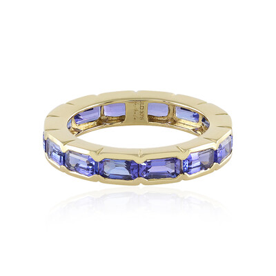Gouden ring met AAA tanzanieten (de Melo)