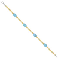 Zilveren armband met turkooisstenen
