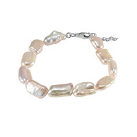 Zilveren armband met zoetwater kweekparels (TPC)