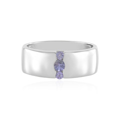 Zilveren ring met een tanzaniet (de Melo)