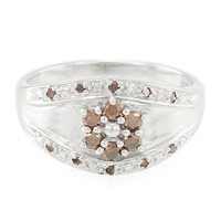 Zilveren ring met Fancy diamanten