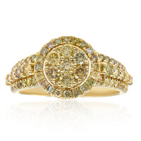 Gouden ring met SI2 Fancy Diamanten (CIRARI)