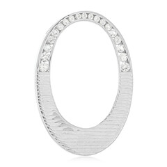 Zilveren hanger met witte topaasstenen