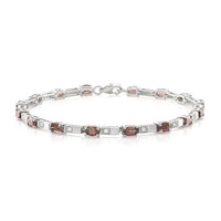 Zilveren armband met rode zirkonen