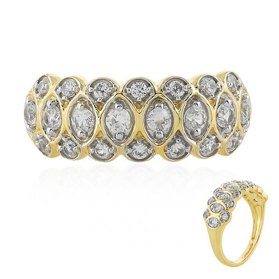 Gouden ring met zirkonen (La Revelle)