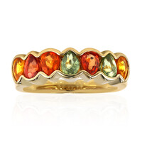 Zilveren ring met saffieren