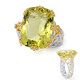 Zilveren ring met een Ouro Verde kwarts (Gems en Vogue)