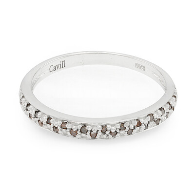Zilveren ring met Fancy diamanten
