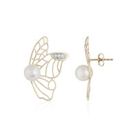 Gouden oorbellen met zoetwater kweekparels (Ornaments by de Melo)