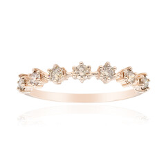 Gouden ring met SI1 Argyle Rose De France Diamanten