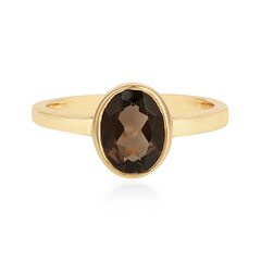 Zilveren ring met een rookkwarts