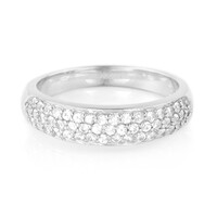 Zilveren ring met witte saffieren
