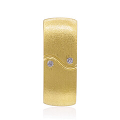 Zilveren hanger met I1 (G) Diamanten