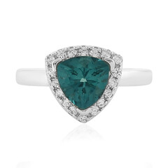 Zilveren ring met een Belgian Teal Fluoriet