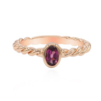 Zilveren ring met een rhodliet