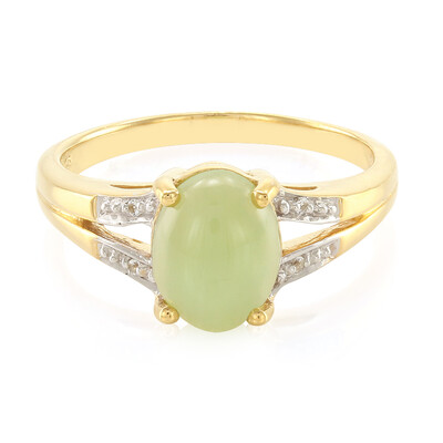 Zilveren ring met een keizerlijk chrysopraas