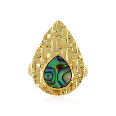 Zilveren ring met een Abalone schelp