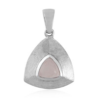 Zilveren hanger met een rozen kwarts