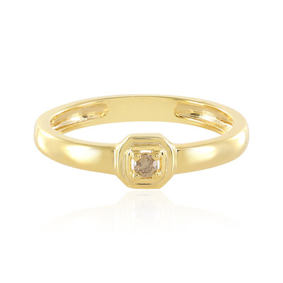 Zilveren ring met een I3 Champagne Diamant