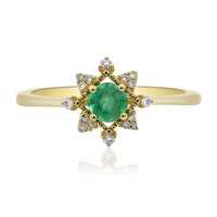 Gouden ring met een Zambia-smaragd (CIRARI)