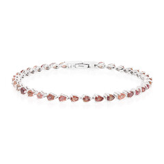 Gouden armband met Onverhitte Padparadscha Saffieren