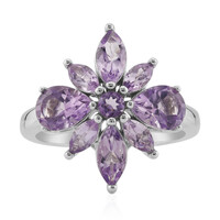 Zilveren ring met amethisten