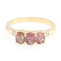 Gouden ring met Onverhitte Padparadscha Saffieren (AMAYANI)