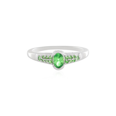 Zilveren ring met een tsavoriet