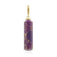 Zilveren hanger met een Purper kleurige mojave koper-turkoois