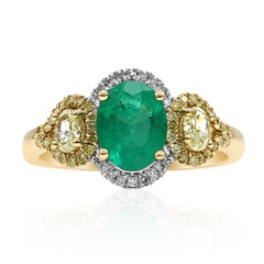 Gouden ring met een AAA Zambia smaragd (CIRARI)